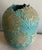 Vintage Large Blue Studio Pottery Vase With Sunflower Relief Pattern For Sale - Image 10 of 10