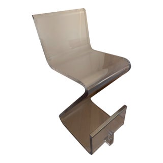 Jason R. Thomas Lucite “Z-Form” Chair — Signed For Sale