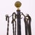 Black Wrought Iron Fireplace Tool Set with Brass Knob, Set of 5 For Sale - Image 8 of 9