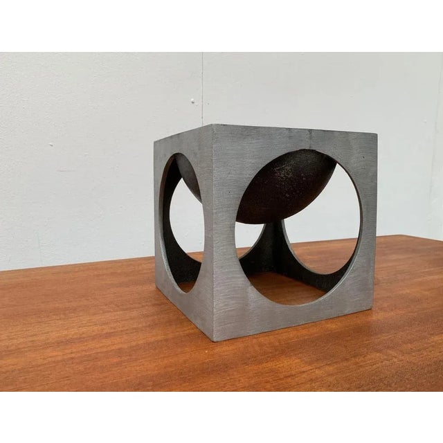 Mid-Century Modern Lorenzo Burchiellaro, Mid-Century Italian Modernist Cube Sculpture For Sale - Image 3 of 18