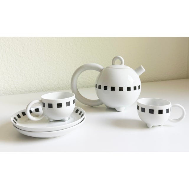 1980s Memphis Tea Set by Matteo Thun for Arzberg Porzellan, Germany - Set of 5 For Sale - Image 12 of 15