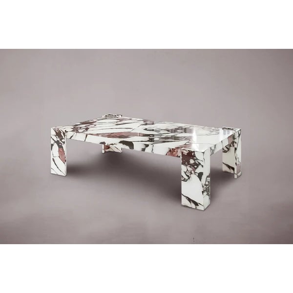 Modern Enigma Calacatta Viola Marble Coffee Table 51" For Sale - Image 3 of 4