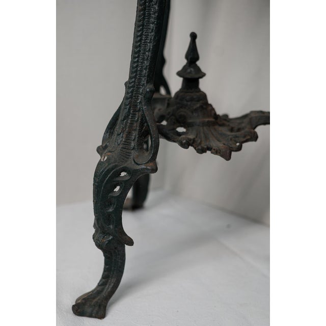 Antique Victorian Cast Iron and Marble Tables For Sale - Image 4 of 10