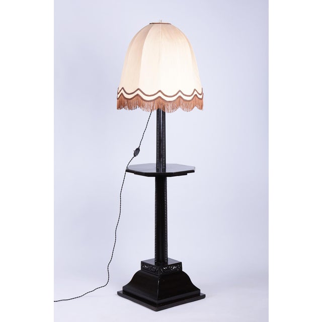 Art Deco Floor Lamp in Beech and Oak, Czech, 1910s For Sale - Image 14 of 14