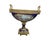 Ceramic Antique French Sevres Style Porcelain & Gilt Bronze Centerpiece Urn With Figural Handles For Sale - Image 7 of 10
