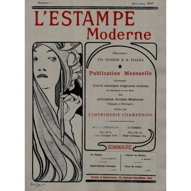 Henri Meunier, L'Heure du Silence, 1897, Lithograph on Paper For Sale - Image 9 of 11