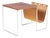 Side Table with Leather Magazine Rack by Brabantia, Netherlands, 1960s For Sale