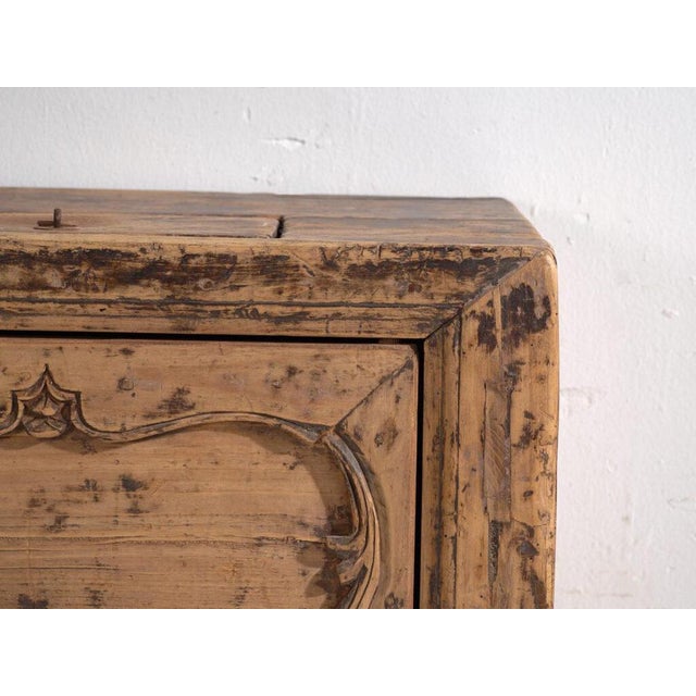 Low Chinese Shanxi Side Cabinet in Elm For Sale - Image 6 of 11