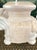 Antique White Mid Century Ceramic Elephant Garden Stool or Plant Stand For Sale - Image 8 of 13