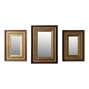 Gilt Mirrors in Shadowbox Frames, C.1890, Set of 3