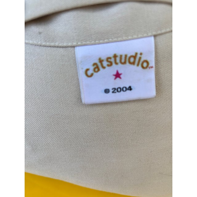 Cat Studio Connecticut State Embroidered Pillow For Sale In Savannah - Image 6 of 7