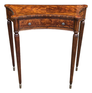 Walnut Inlaid Console Table from Brights of Nettlebed, 1980s