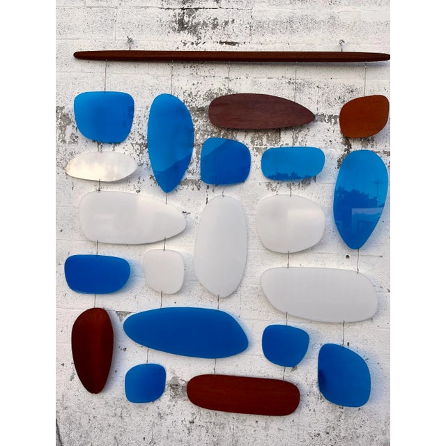 1990s Vintage 1960s Modernist Inspired Handcrafted Hanging Wall Sculpture/Room Divider. For Sale - Image 5 of 13