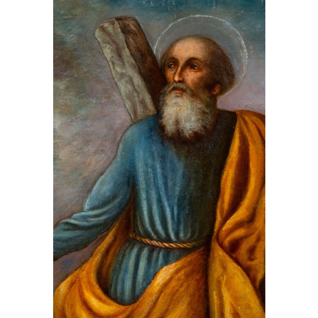 Baroque Spanish Baroque Artist, Saint Andrew, 1750, Large Oil on Canvas For Sale - Image 3 of 7