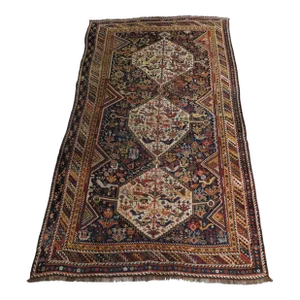 Antique Handmade Persian Nomadic Rug 5'6"x 9'3"