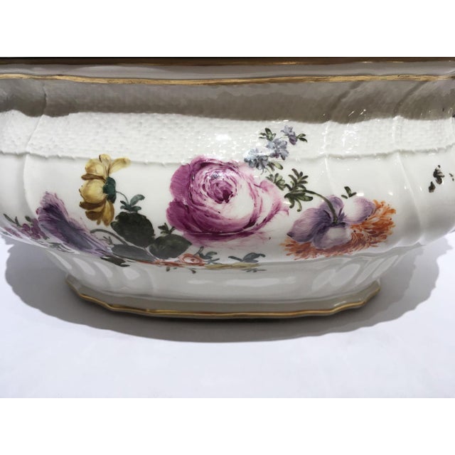 Meissen Porcelain Soup Bowl with Flower Decor, 1755 For Sale - Image 9 of 18