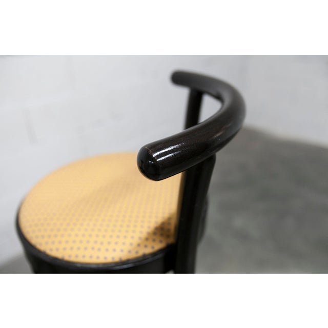 Dialog Stools in Black, Yellow and Blue Imitation Leather from Baumann, 1990, Set of 2 For Sale - Image 4 of 18