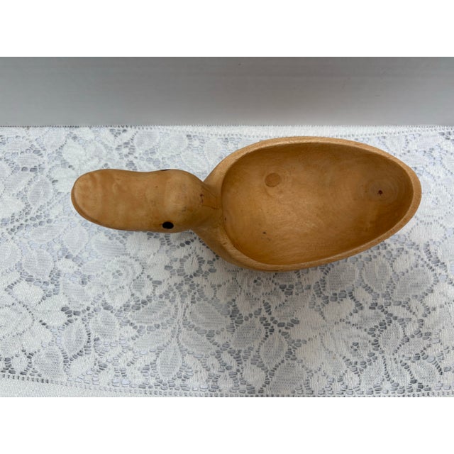 Petite Rustic Carved Wood Duck Bowl Trinket Tray For Sale In Sacramento - Image 6 of 8
