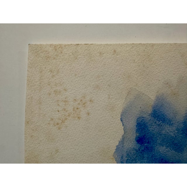 Henry Emil Salloch Original Watercolor on Paper Native American Hogan Settlement, 1971. For Sale - Image 4 of 7