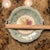 A stunning Edwardian era antique porcelain serving plate, featuring a soft seafoam/aqua celadon wash with delicate gold...