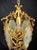 Vintage Brass Chandelier Pendant Light French Style Floral Glass Ceiling Fixture For Sale - Image 11 of 12