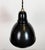 Metal Small Industrial Black Enamel Pendant Lamp, 1950s For Sale - Image 7 of 14