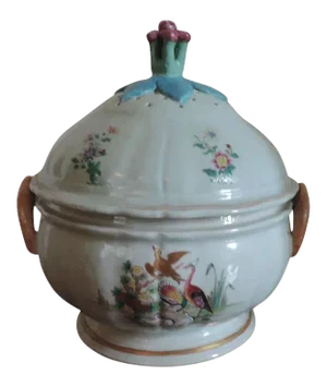 18th Century Chinese Export Porcelain Famille Rose Tureen & Cover