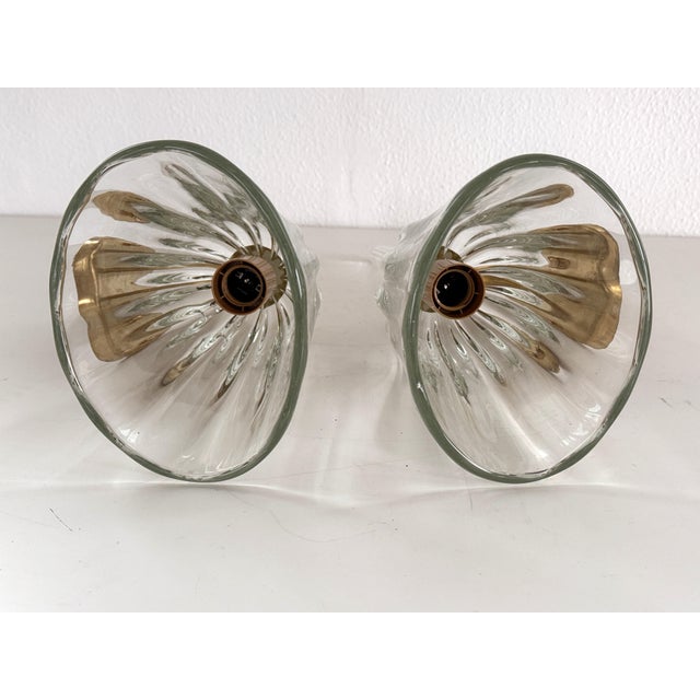 Vintage Italian Wall Sconces in Murano Crystal Glass and Brass, 1990s, Set of 2 For Sale - Image 18 of 18