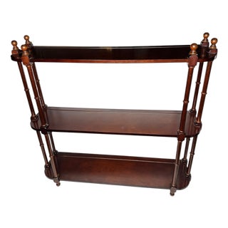 20th Century Bombay Mahogany Wall Etagere For Sale