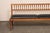 Brown Mid 20th Century Yale Burge Spindle-Back Bench W/ Black Seat For Sale - Image 8 of 13
