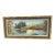 Mid Century Large Panoramic River Landscape Painting Signed For Sale