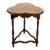 Vintage Walnut Cloverleaf Side Table For Sale