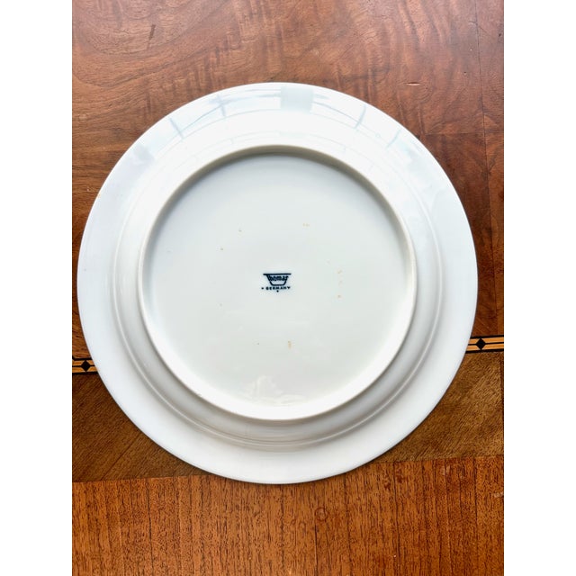 1960s Mid Century Modern Thomas Germany 10” Lisette Dinner Plates Set of 6 – Cobalt Blue Porcelain Atomic Design 1950s 1960s For Sale - Image 5 of 15