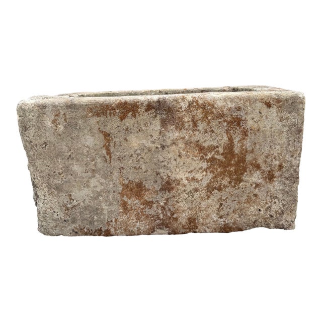 Antique Limestone Trough 51626f 25.5"w For Sale