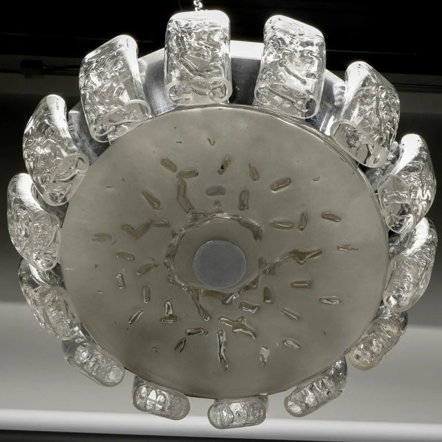 Kalmar Mid-Century Icicle Glass Flush Mount Light Fixture For Sale In Detroit - Image 6 of 9