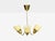 Mid-Century Modern 1940s Mid-Century Modern Hans Bergstrom Attr, Pendant Light, Brass, Glass For Sale - Image 3 of 10
