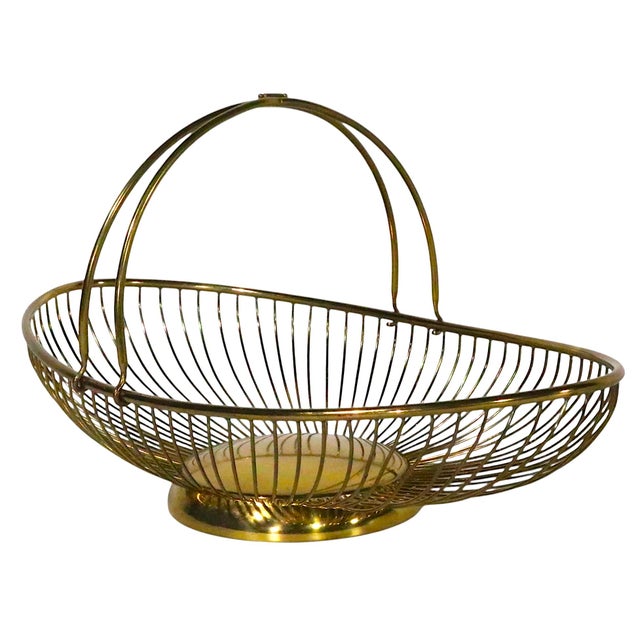 Hollywood Regency Brass Wire Bread Basket Made in Italy C 1950/70's For Sale In New York - Image 6 of 12