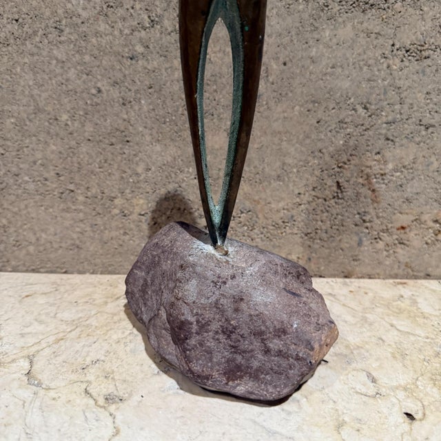 Mid-Century Modern 1970s Republic Ireland Modernist Bronze Madonna & Child Sculpture For Sale - Image 3 of 8