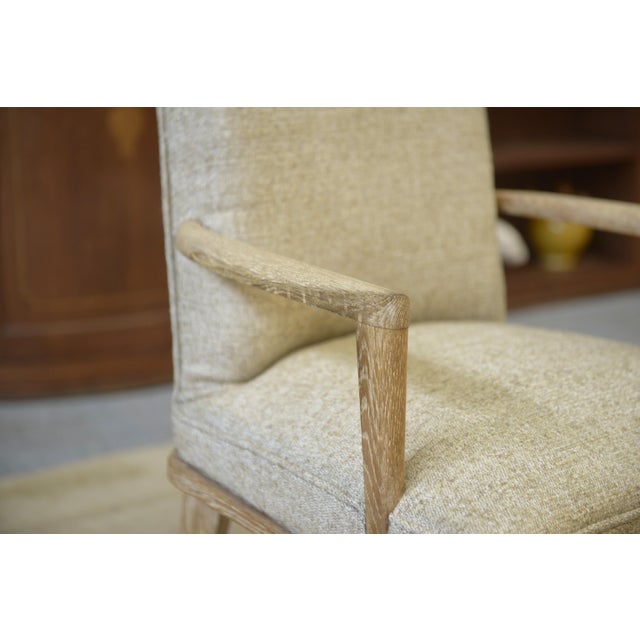 Cerused Oak Armchairs attributed to Suzanne Guiguichon, 1940s, Set of 2 For Sale - Image 6 of 11