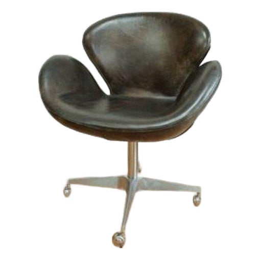 Restoration Hardware Rh Devon Leather Swivel Desk Chair – Discontinued For Sale