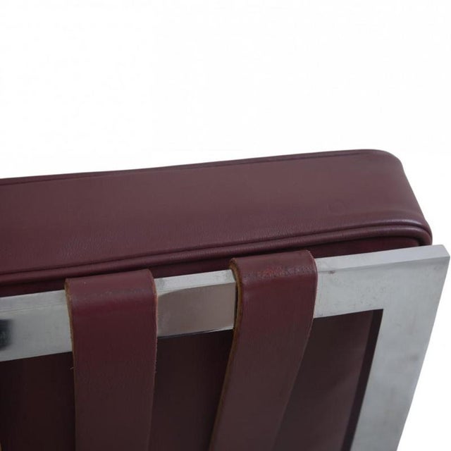 Barcelona Chair in Burgundy Leather by Ludwig Mies van der Rohe, 2000s For Sale - Image 11 of 18