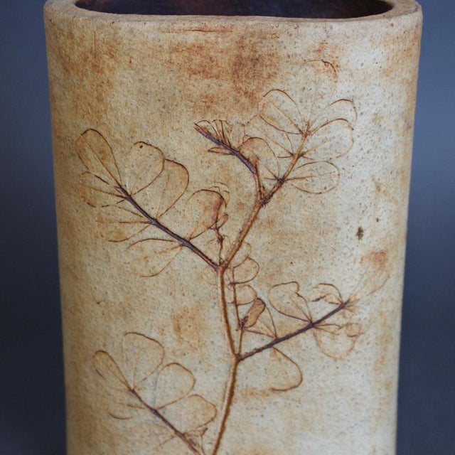Vintage French Stoneware Vase by Raymonde Leduc, 1960s-1970s For Sale - Image 9 of 12