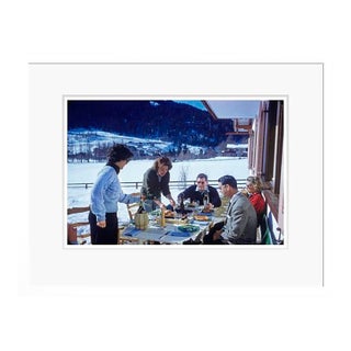 Toni Frissell 'Pizza in the Snow' Archival Pigment Print Framed in White For Sale