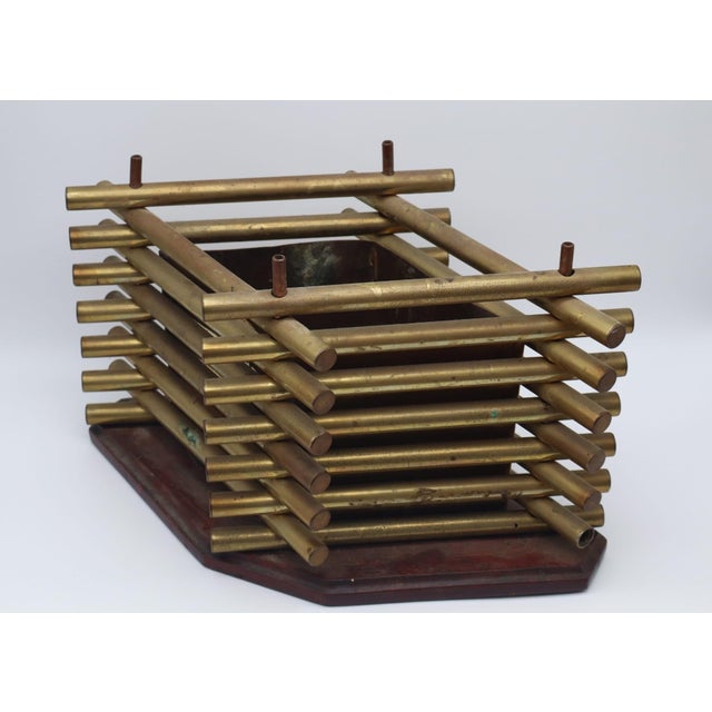Mid-Century Modern Sculptural Brass & Copper Planter, 1950s For Sale - Image 6 of 6