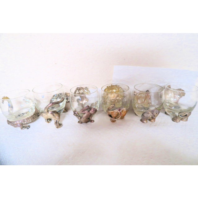 Late 20th Century Arthur Court Safari Series With Feet Double Old Fashioned Glasses - 6 pcs For Sale - Image 11 of 12