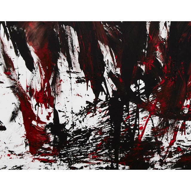 "Doing Vertical Strokes / Night 1" Original Large Abstract Painting by Simon Findlay For Sale - Image 6 of 7