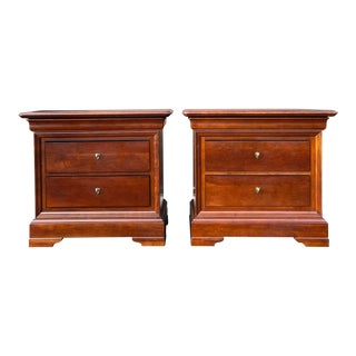 Pennsylvania House Louis Philippe Collection Cherry Nightstands - a Pair For Sale
