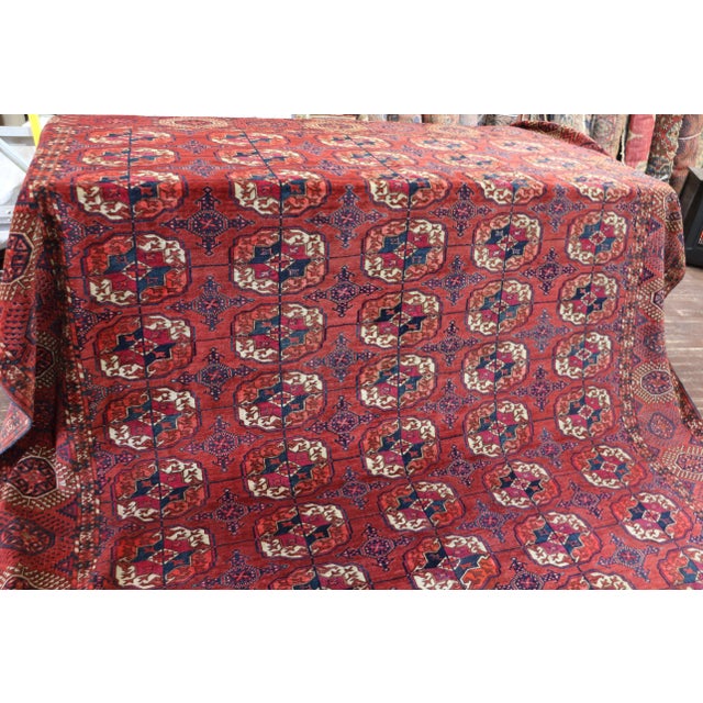 Antique Turkoman Tekke Main Carpet, Mid 19th Century For Sale - Image 10 of 13