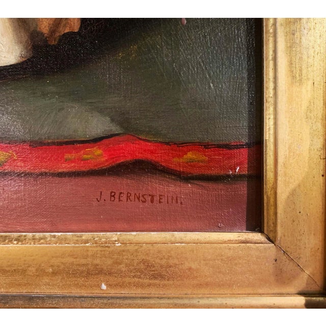 French 19th Century German Genre Oil Painting of Musical Monks by J. Bernstein For Sale - Image 3 of 13