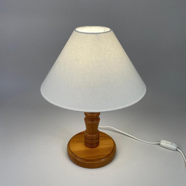 Pine Table Lamp, Sweden, 1970s For Sale - Image 4 of 12